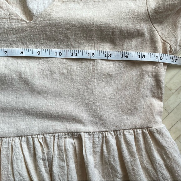 Cream V-Neck Women's Babydoll Dress size XS - Picture 13 of 15